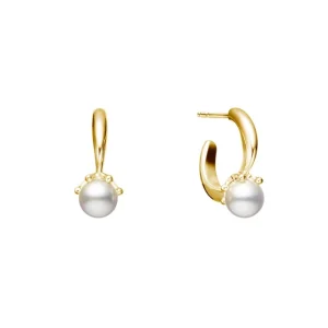 ring charm pierced earring [18k yellow gold]