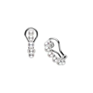 pearls earring [18k white gold]
