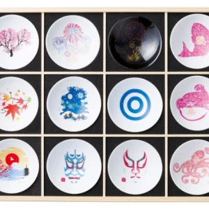 thermochromic sake cup 12pc set (color changes with cool)