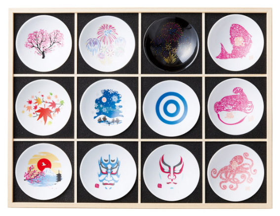 thermochromic sake cup 12pc set (color changes with cool) thermochromic sake cup 12pc set (color changes with cool)