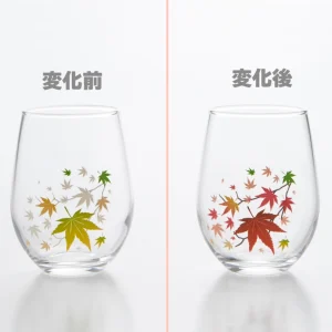 thermochromic free glass “momiji” (color changes with cool)