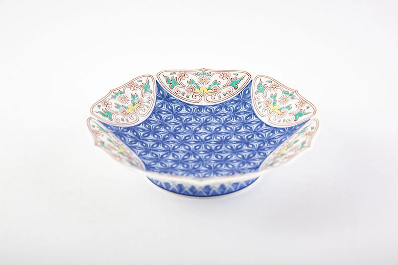 ironabeshima hemp leaf pattern individual plate ironabeshima hemp leaf pattern individual plate