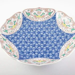 ironabeshima hemp leaf pattern plate