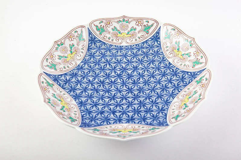 ironabeshima hemp leaf pattern plate ironabeshima hemp leaf pattern plate