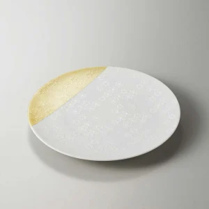 [goldsmithing] cannabis leaf white porcelain plate