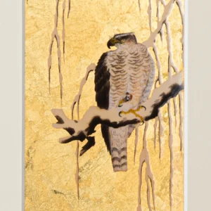 [goldsmithing] art panel hawk and warming bird by koson kohara
