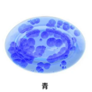kyo yaki flower crystal small oval plate