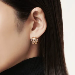 m signature earring [18k pink gold]