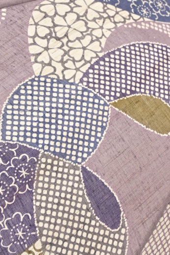 natural linen stencil dyed parasol cherry blossom knot natural linen stencil dyed parasol cherry blossom knot