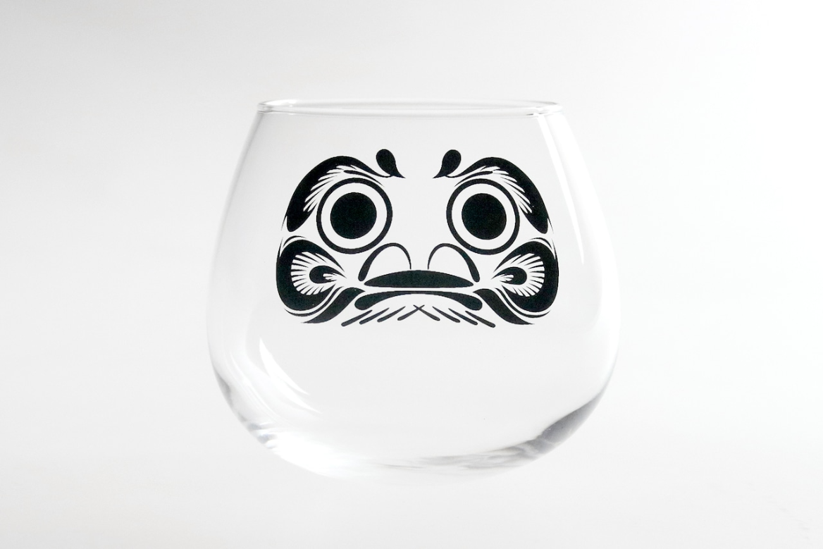 thermochromic wobbly glass “daruma” large (color changes with cool) thermochromic wobbly glass “daruma” large (color changes with cool)