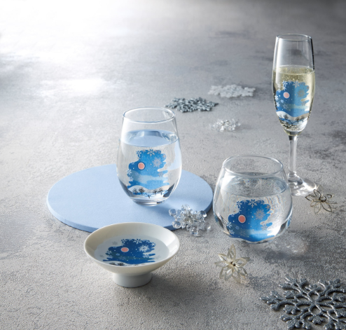 thermochromic free glass “snowfall” (color changes with cool) thermochromic free glass “snowfall” (color changes with cool)