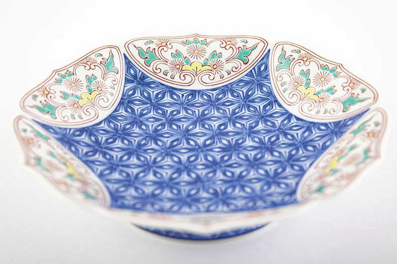 ironabeshima hemp leaf pattern individual plate ironabeshima hemp leaf pattern individual plate