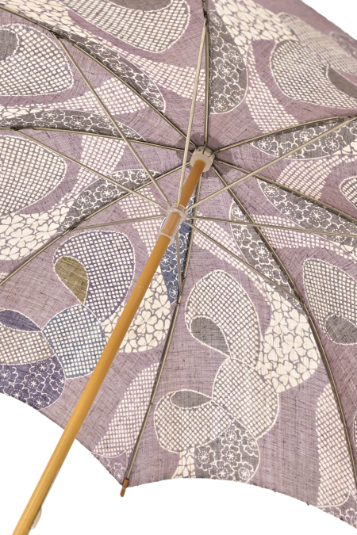 natural linen stencil dyed parasol cherry blossom knot natural linen stencil dyed parasol cherry blossom knot