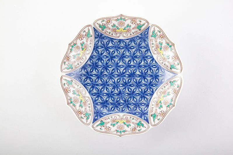 ironabeshima hemp leaf pattern individual plate ironabeshima hemp leaf pattern individual plate