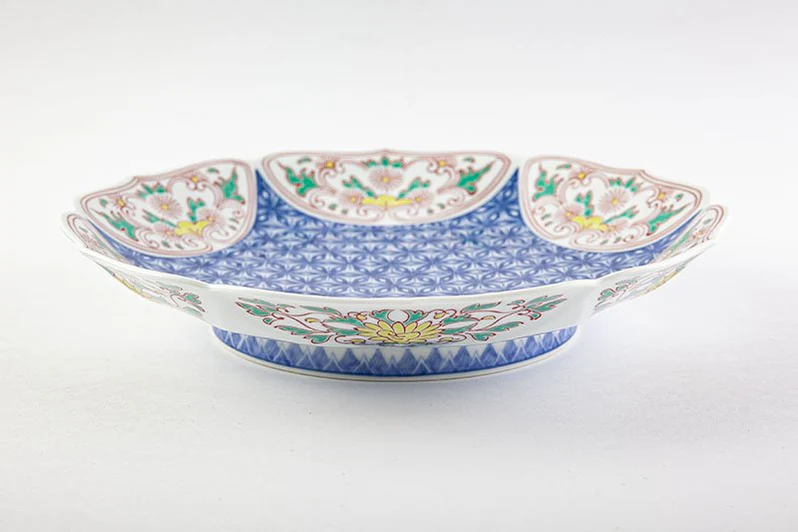 ironabeshima hemp leaf pattern plate ironabeshima hemp leaf pattern plate