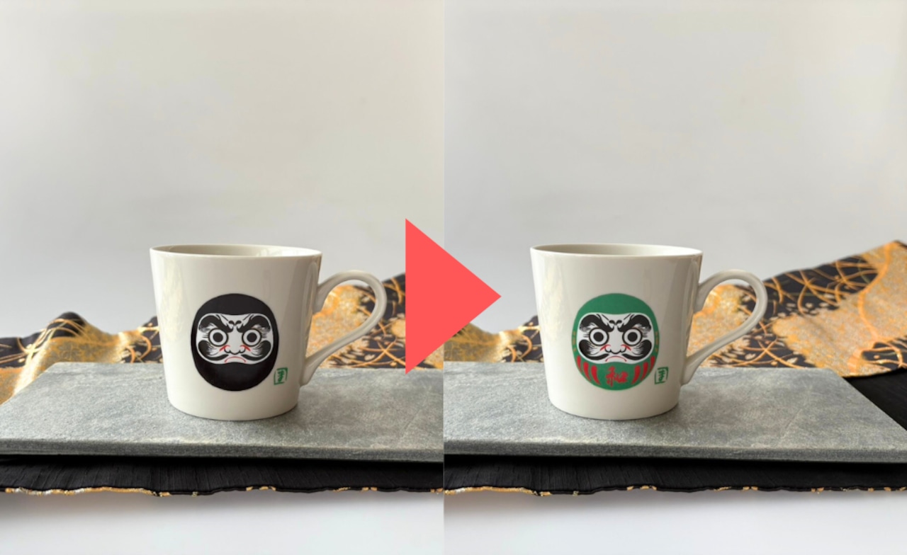 thermochromic mug ”daruma” (color changes with warm) thermochromic mug ”daruma” (color changes with warm)