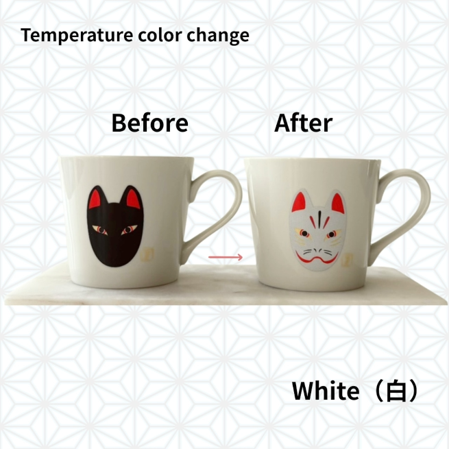 thermochromic mug ”inari’s sacred fox” (color changes with warm) thermochromic mug ”inari’s sacred fox” (color changes with warm)