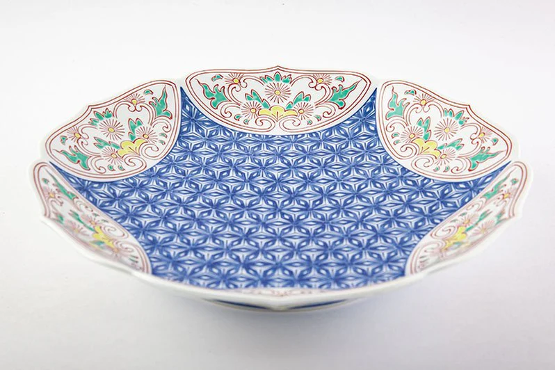 ironabeshima hemp leaf pattern plate ironabeshima hemp leaf pattern plate