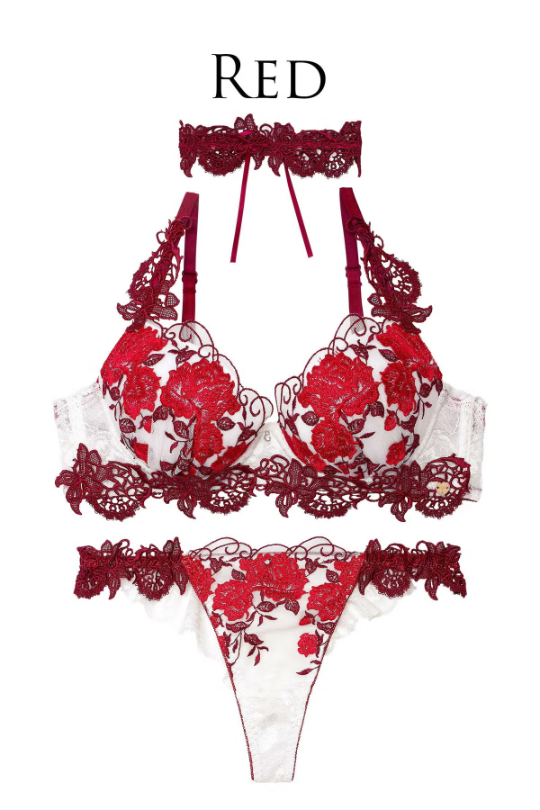 gorgeous shine rose choker bra & t back gorgeous shine rose choker bra & t back